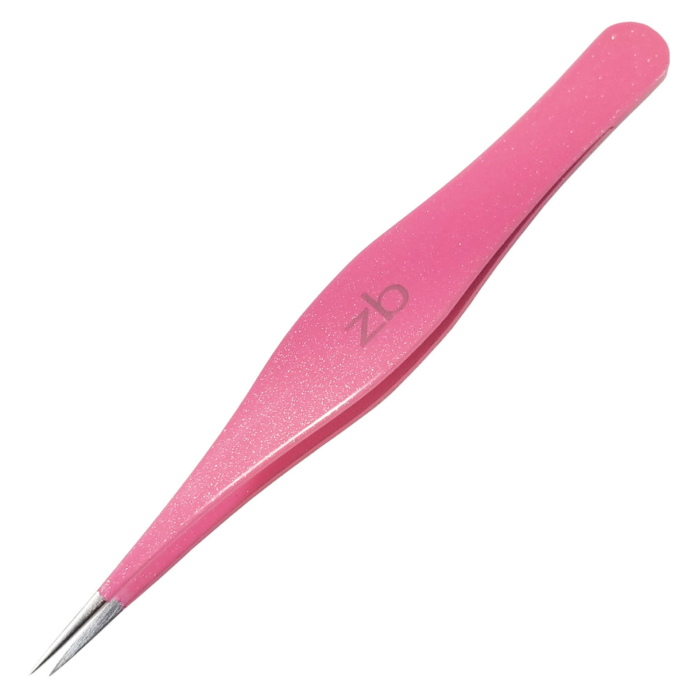 Surgical Grade Stainless Steel Pointed Tweezers | Bubblegum Pink