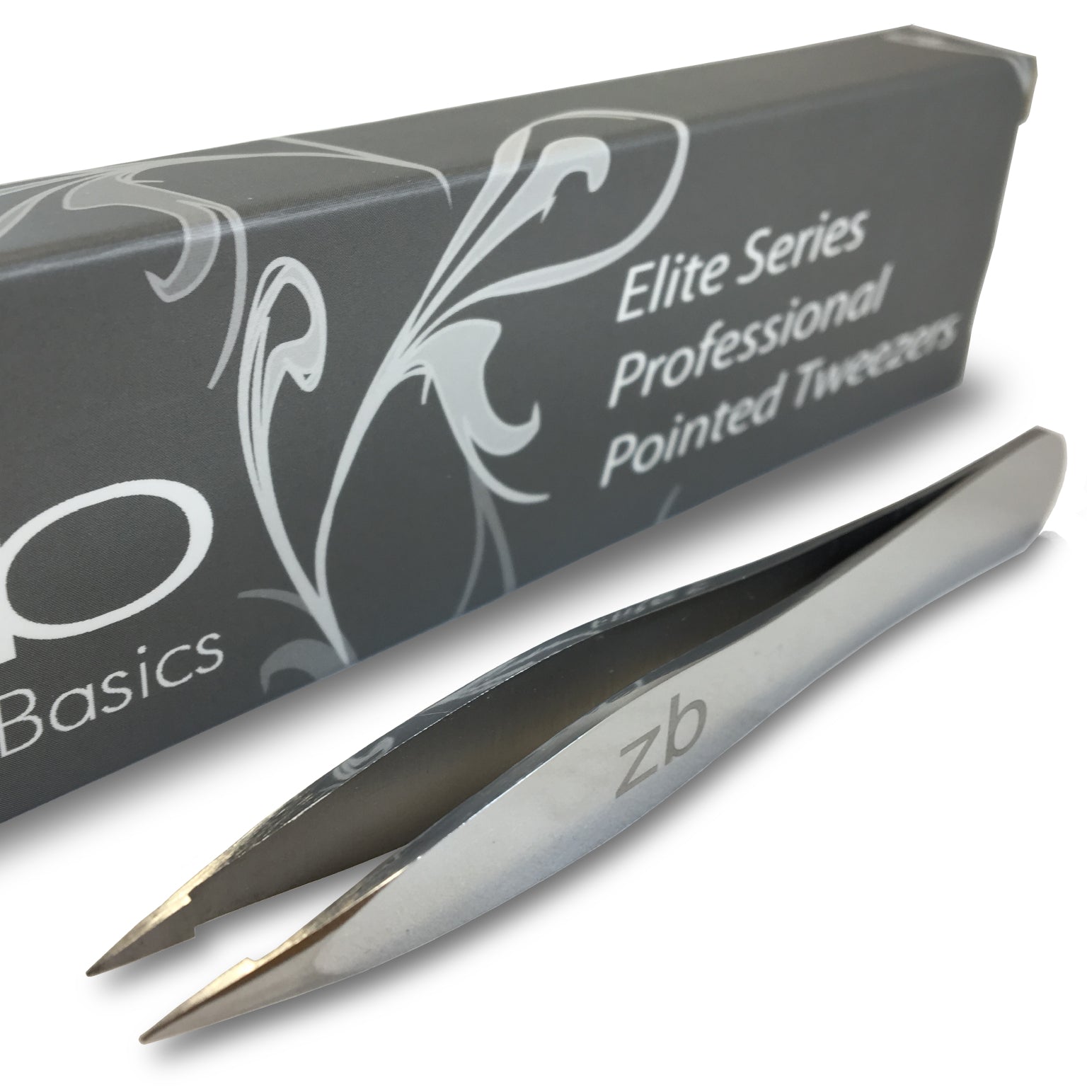 Elite Series Pointed Tweezers Mirror Polish Zizzili Basics