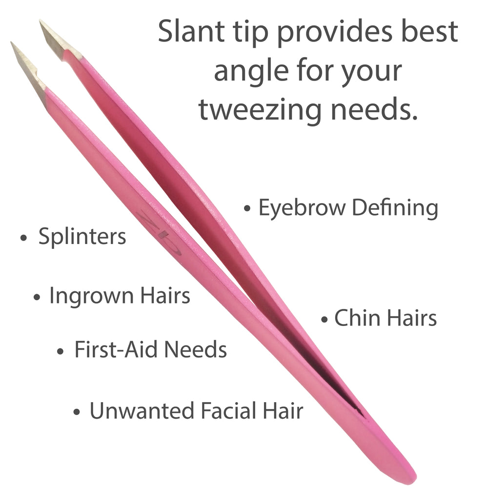 slanted pink tweezer
