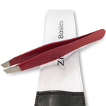 Surgical Grade Stainless Steel Slant Tweezers | Ruby Red